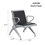 PU Leather Office Waiting Room Chairs - Reception Guest Bench
