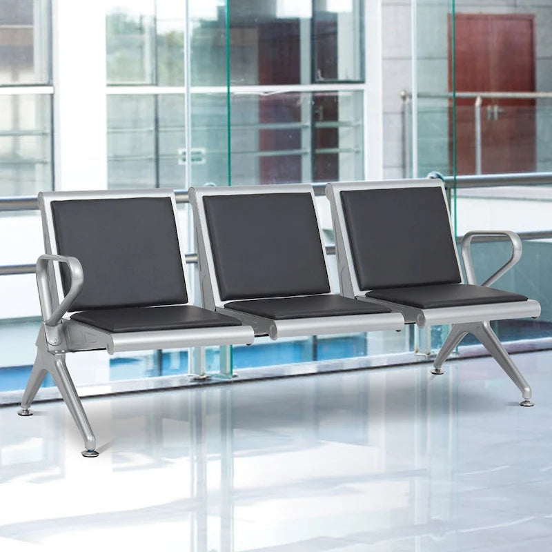 PU Leather Office Waiting Room Chairs - Reception Guest Bench