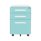 3-drawer Steel Filing Cabinets with Lock Mobile Under Desk Fully Assembled Cabinet
