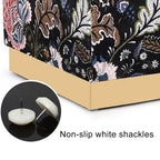 Adeco Square Velvet Ottoman Upholstered Stool Vanity Gold Plating Base