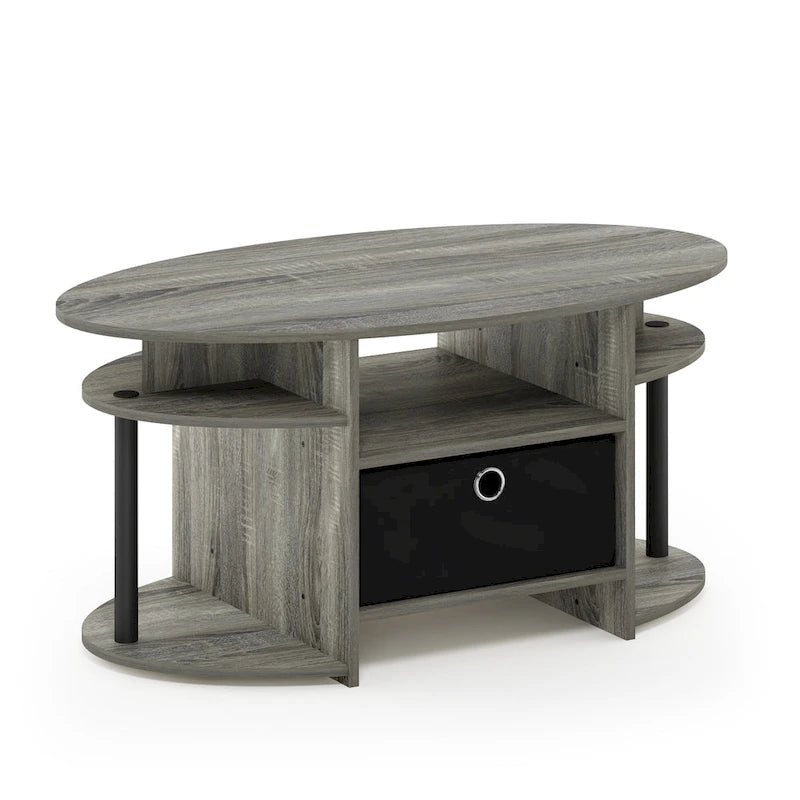 FURINNO JAYA Simple Design Oval Coffee Table