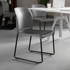 880 lb. Capacity Full Back Contoured Stack Chair with Powder Coated Sled Base