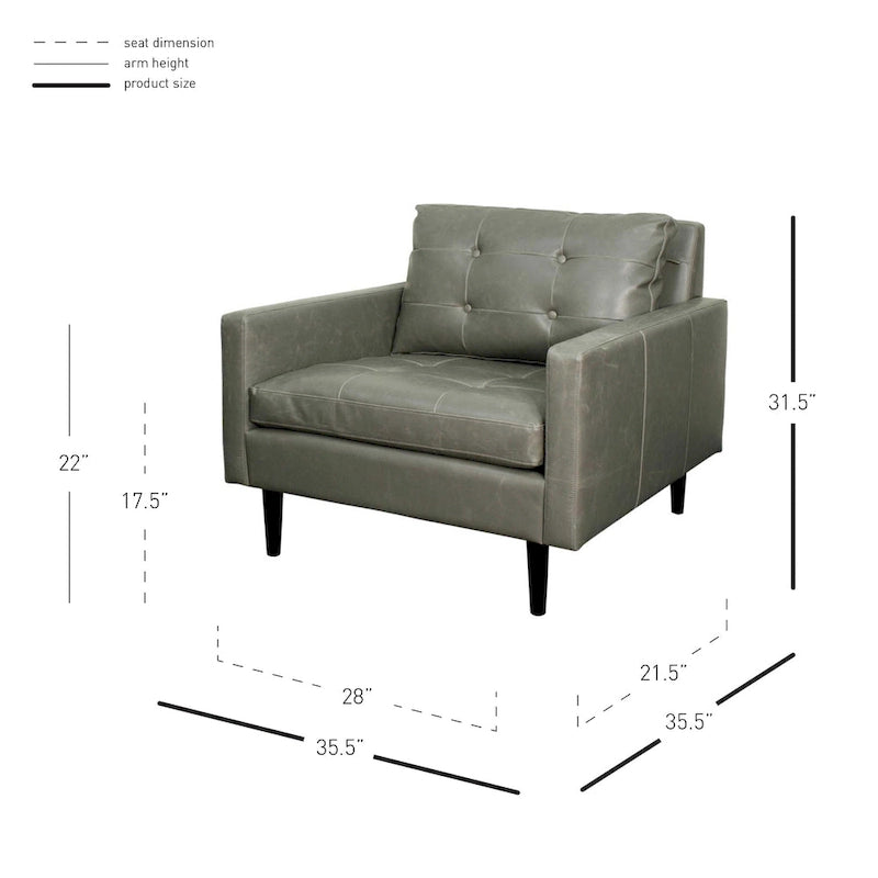 Ritchie Bonded Leather Arm Chair
