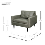 Ritchie Bonded Leather Arm Chair