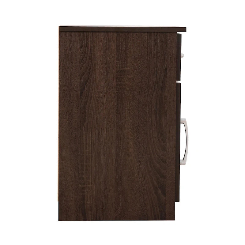 Alston 1-drawer and Cabinet Wood Nightstand