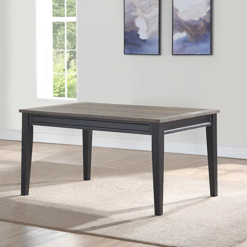 Steve Silver Ralston Two-Tone Ebony and Driftwood 7-Piece Dining Set
