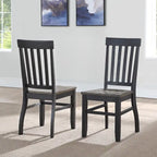 Steve Silver Ralston Two-Tone Ebony and Driftwood 7-Piece Dining Set