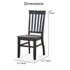 Steve Silver Ralston Two-Tone Ebony and Driftwood 7-Piece Dining Set