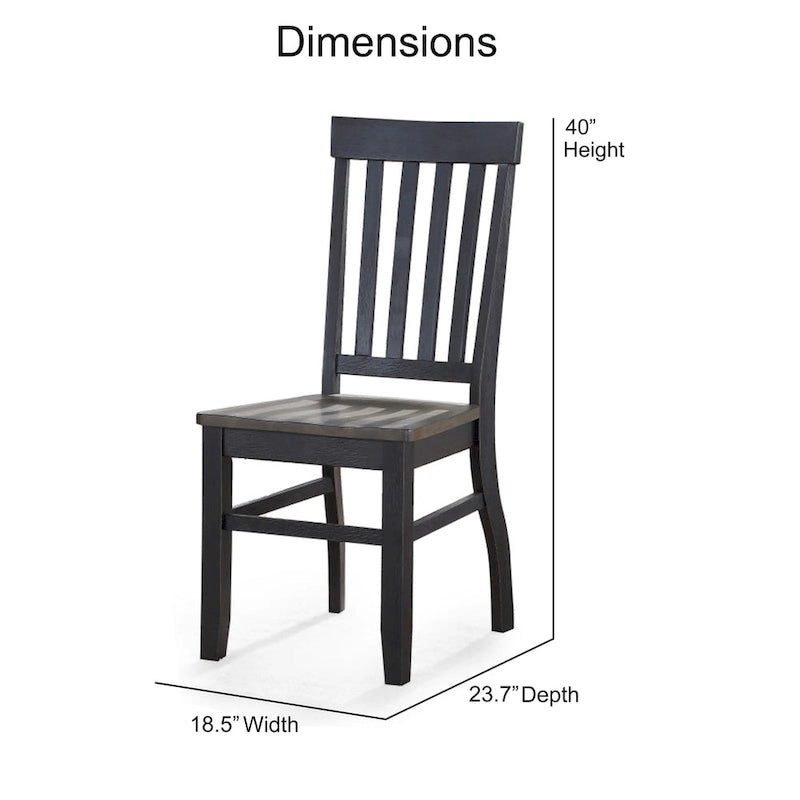 Steve Silver Ralston Two-Tone Ebony and Driftwood 7-Piece Dining Set