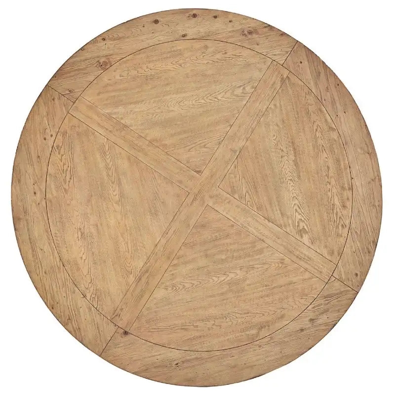 Sabera Shabby Chic Round X-Base Dining Set - Double X Back by iNSPIRE Q Classic