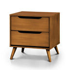 Fopp Mid-century Modern Oak Wood 4-Piece Platform Bedroom Set by Furniture of America