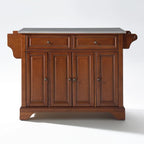Stainless Steel Countertop Kitchen Island (Classic Cherry Finish) — W 51.5 x D 18 x H 36
