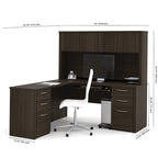 Bestar Embassy 6-drawer L-shaped Workstation Desk Kit