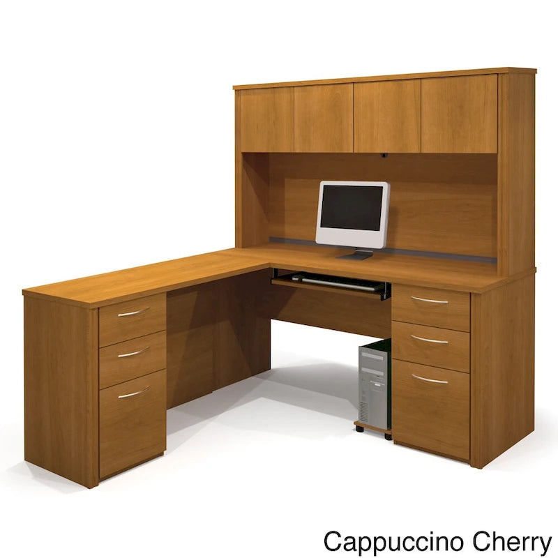 Bestar Embassy 6-drawer L-shaped Workstation Desk Kit
