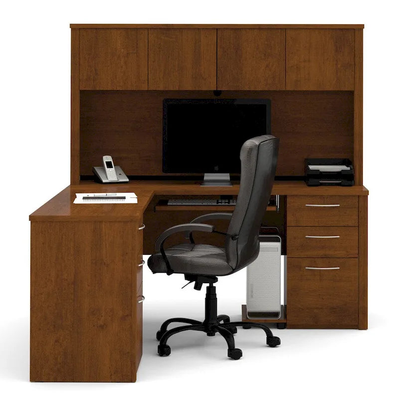 Bestar Embassy 6-drawer L-shaped Workstation Desk Kit