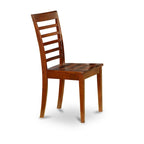 East West Furniture 3 Piece Modern Table Set- A Round Table with Dropleaf and 2 Kitchen Dining Chairs, Mahogany (Seats Option)