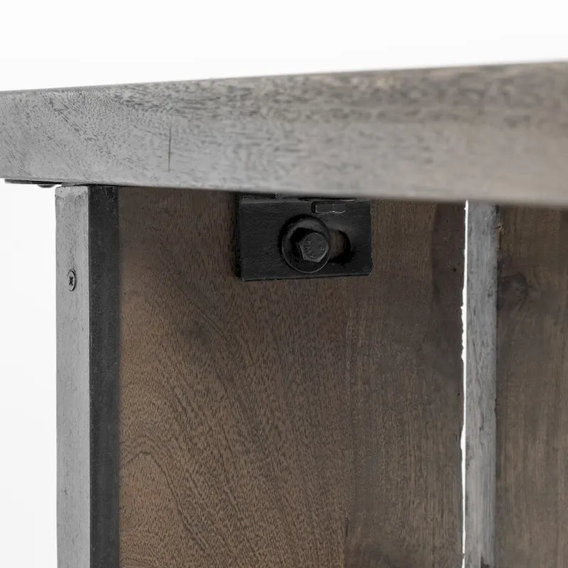 Brown Solid Wood Live-Edge Dining Bench — W70 x D17 x H18