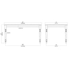 Rectangle Dining Table - Cream