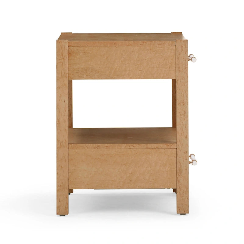 Wooden Two-Drawer Nightstand
