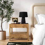 Wooden Two-Drawer Nightstand