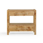 Wooden Two-Drawer Nightstand
