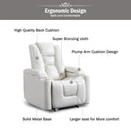 Power Leather Recliner Chair Home Theater Seating Soft
