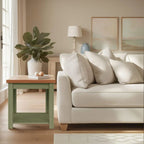 Modern Farmhouse Style 24-Inch Side Table — No Assembly Required, Two-Tone Finish