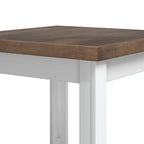 Modern Farmhouse Style 24-Inch Side Table — No Assembly Required, Two-Tone Finish