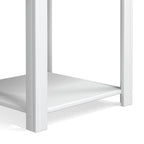 Modern Farmhouse Style 24-Inch Side Table — No Assembly Required, Two-Tone Finish