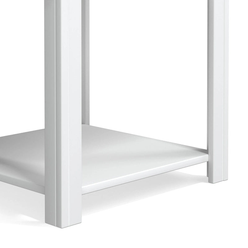 Modern Farmhouse Style 24-Inch Side Table — No Assembly Required, Two-Tone Finish