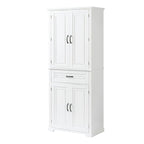 Bathroom Storage Cabinet with Doors and Drawer Multiple Storage Space Adjustable Shelf