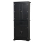 Bathroom Storage Cabinet with Doors and Drawer Multiple Storage Space Adjustable Shelf