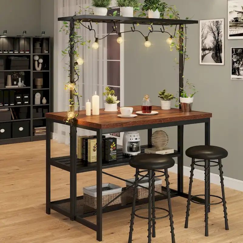 47 Kitchen Island Table Microwave Stand Oven Shelf with Storage - 47D x 28W x 72H