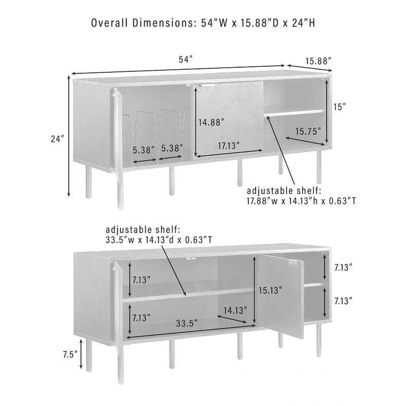 Crosley Brody Record Storage Sideboard