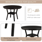 5-Piece Kitchen Dining Table Set with 4 Upholstered Chairs