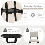 5-Piece Kitchen Dining Table Set with 4 Upholstered Chairs
