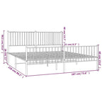 vidaXL Metal Bed Frame, No Mattress