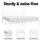 vidaXL Metal Bed Frame, No Mattress