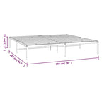 vidaXL Metal Bed Frame, No Mattress