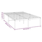 vidaXL Metal Bed Frame, No Mattress