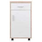 Kenner Storage Cabinet, 1-Drawer, Reclaimed Wood and White - 15.75W x 18.3D x 29.25H