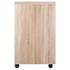 Kenner Storage Cabinet, 1-Drawer, Reclaimed Wood and White - 15.75W x 18.3D x 29.25H