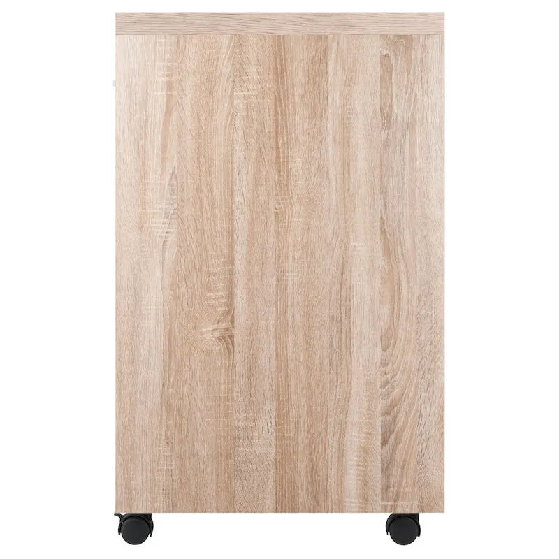 Kenner Storage Cabinet, 1-Drawer, Reclaimed Wood and White - 15.75W x 18.3D x 29.25H