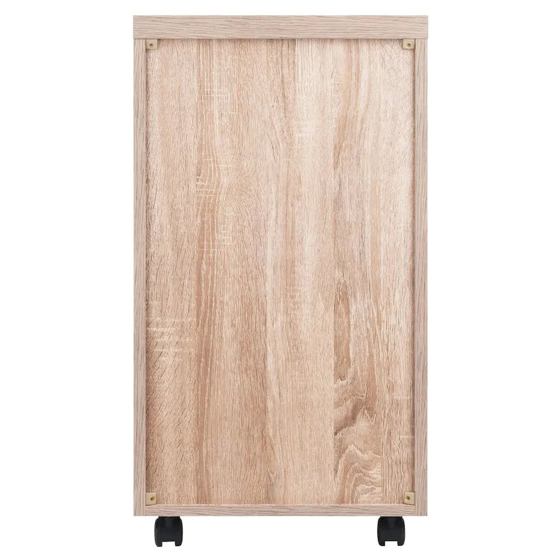 Kenner Storage Cabinet, 1-Drawer, Reclaimed Wood and White - 15.75W x 18.3D x 29.25H