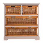 SAFAVIEH Eilike 4-Drawer White Storage Cabinet - 29.1 x 13.8 x 30.3 - 29Wx14Dx30H
