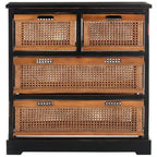 SAFAVIEH Eilike 4-Drawer White Storage Cabinet - 29.1 x 13.8 x 30.3 - 29Wx14Dx30H