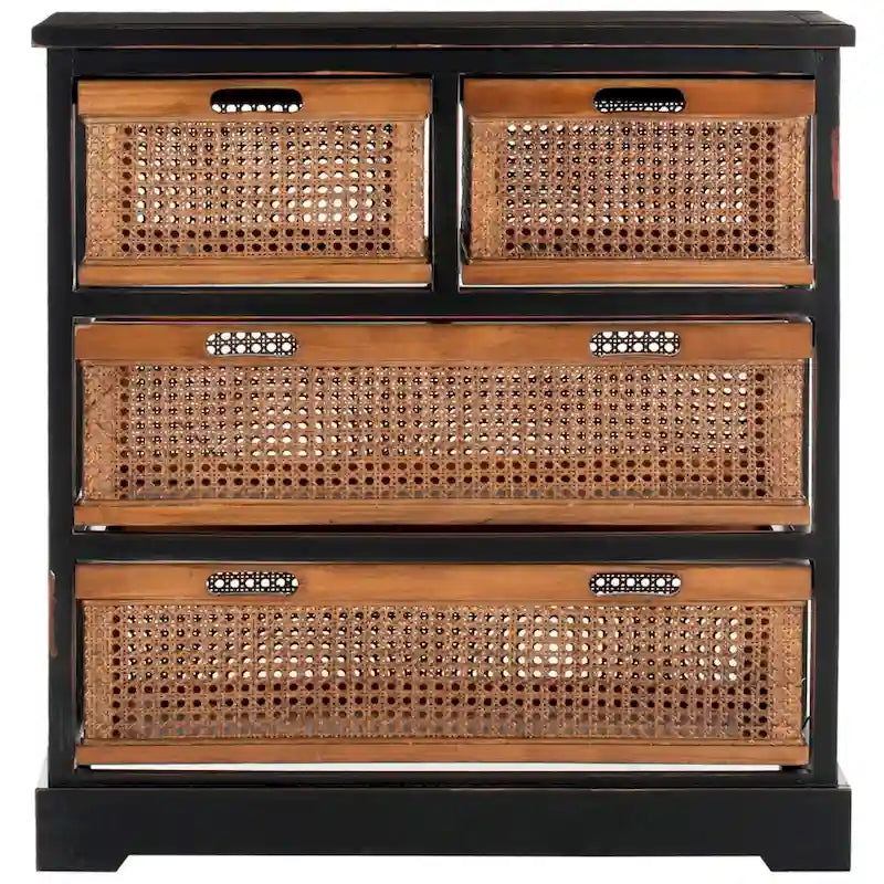 SAFAVIEH Eilike 4-Drawer White Storage Cabinet - 29.1 x 13.8 x 30.3 - 29Wx14Dx30H