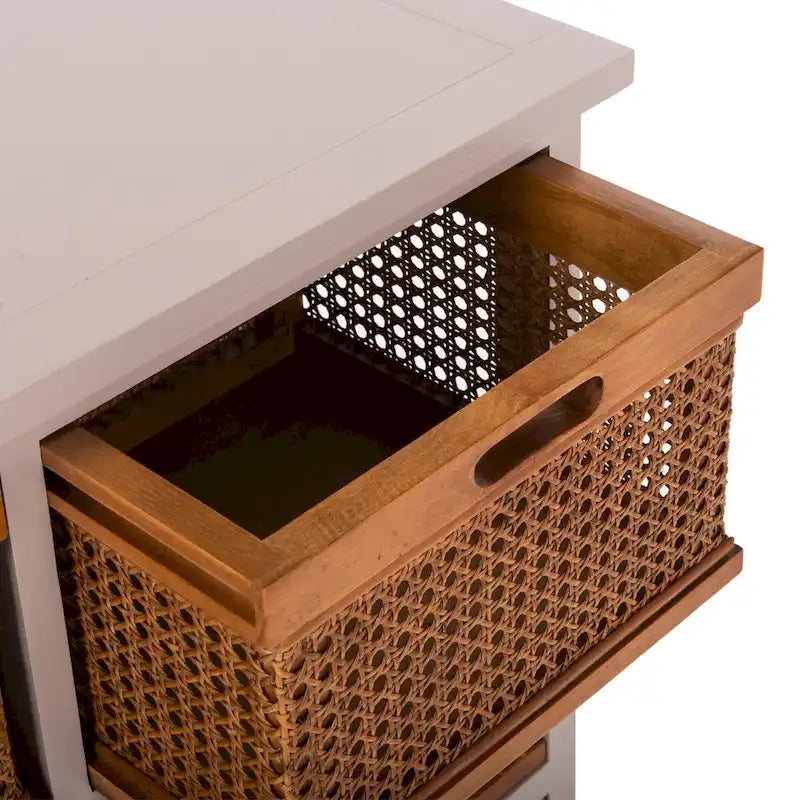 SAFAVIEH Eilike 4-Drawer White Storage Cabinet - 29.1 x 13.8 x 30.3 - 29Wx14Dx30H