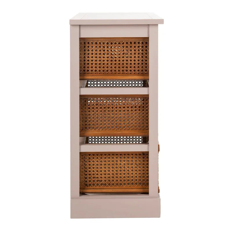 SAFAVIEH Eilike 4-Drawer White Storage Cabinet - 29.1 x 13.8 x 30.3 - 29Wx14Dx30H