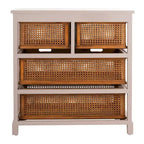 SAFAVIEH Eilike 4-Drawer White Storage Cabinet - 29.1 x 13.8 x 30.3 - 29Wx14Dx30H